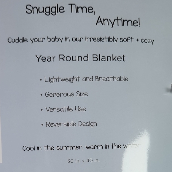 YEAR ROUND BOYS BABY BLANKET COOL IN SUMMER, WARM IN WINTER - Picture 4 of 7